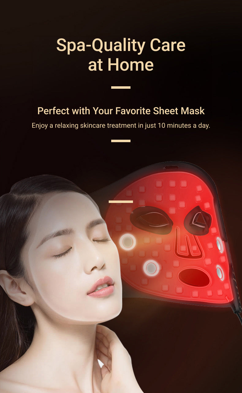 7-Color LED Light Therapy Heated Facial Mask - Premium  from Mysa Day Spa - Just $79.99! Shop now at Mysa Day Spa