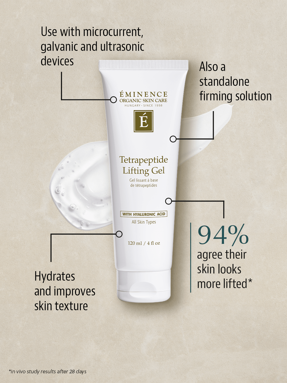 Mysa Day Spa - Eminence Tetrapeptide Lifting Gel - Mysa Day Spa